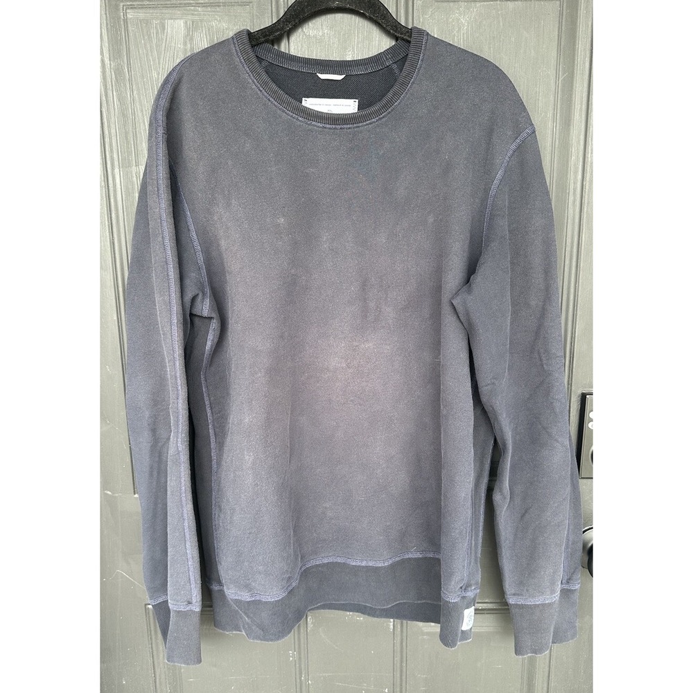Reigning Champ Midweight Terry Sweatshirt Men Large Slim Fit Ribbed Side Panels